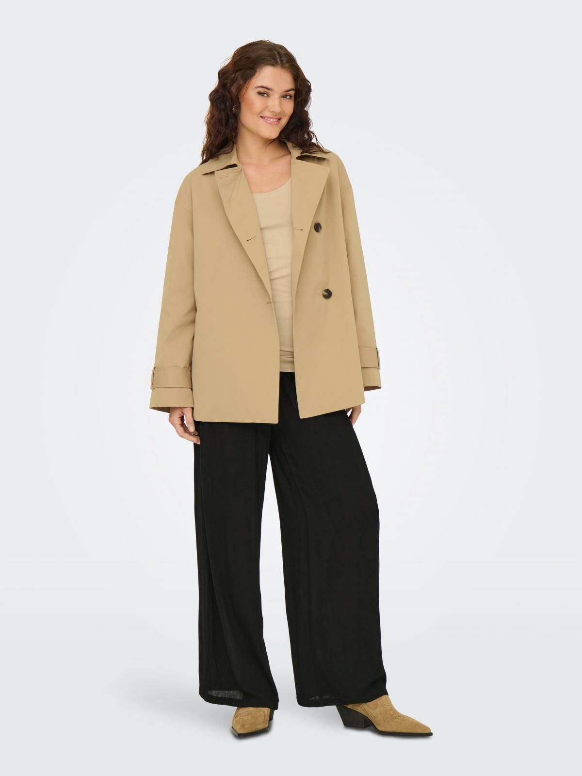 온리 클래식 베이지 숏코트 15348903_240 BROWN / TANNIN - 상세 이미지 5