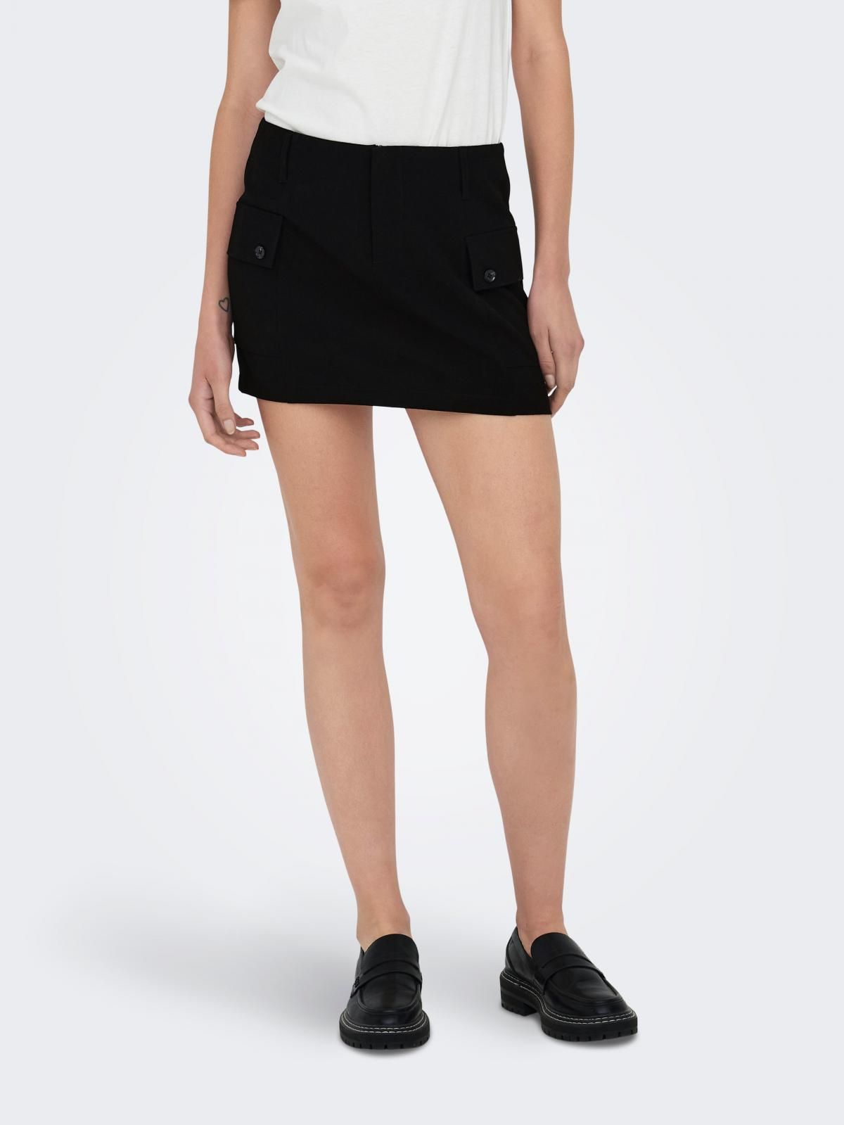 온리 카고 포켓 미니 스커트 벨트루프 15298713_2161 BLACK / BLACK - 메인 이미지