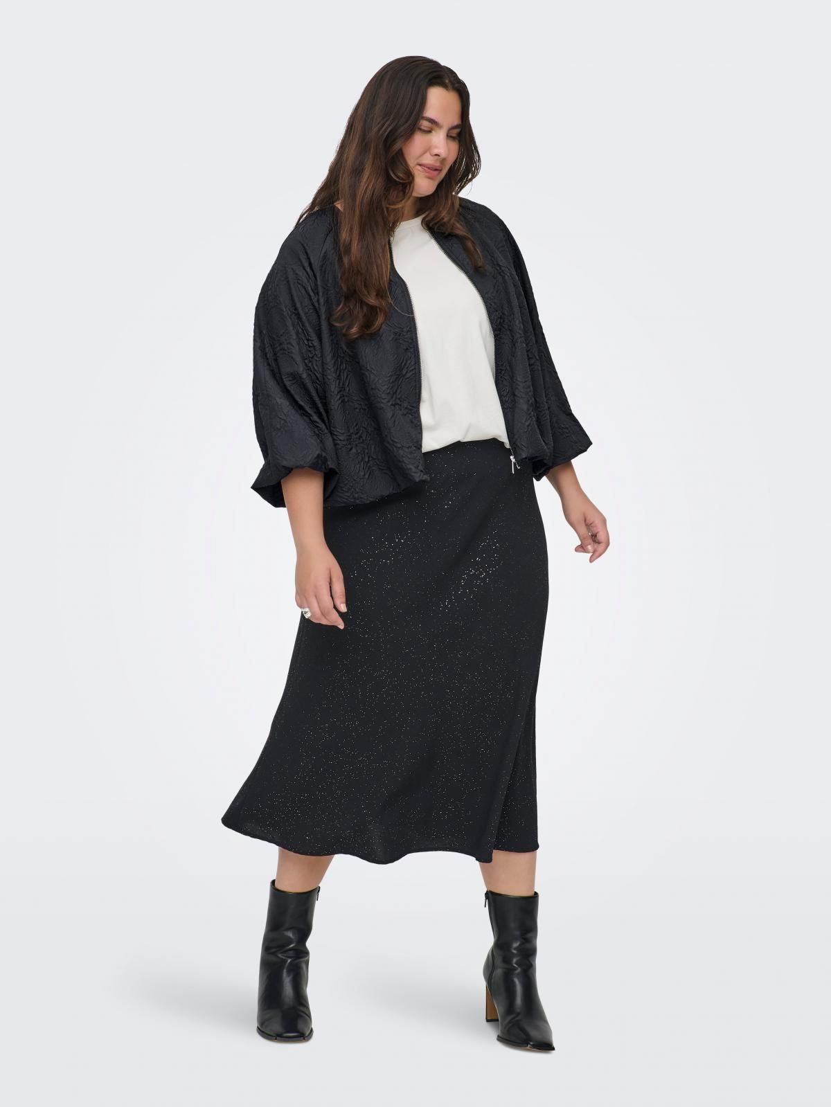 온리 빅사이즈 테크니컬 베이스볼 집업 재킷 15356972_2161 BLACK / BLACK - 상세 이미지 5