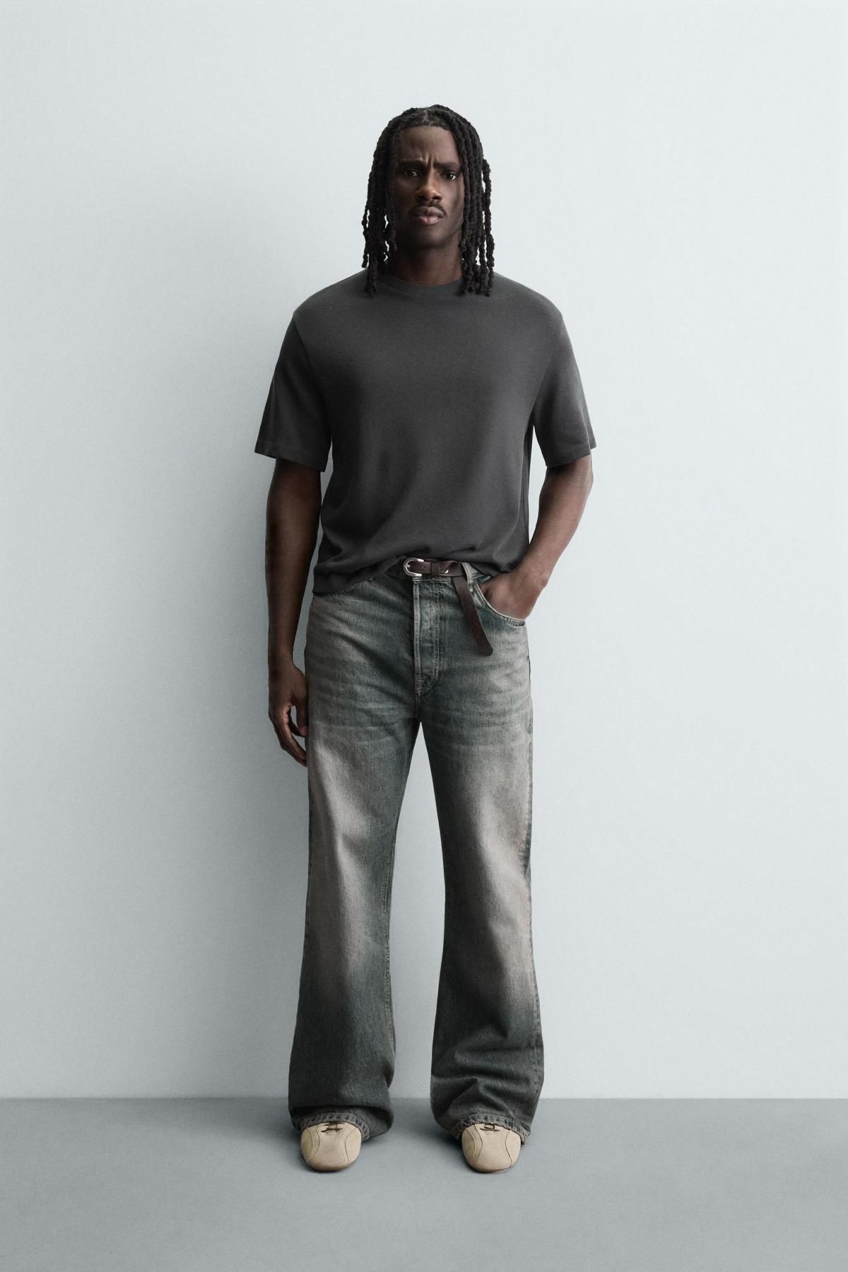 자라 박시핏 코튼 반팔 티셔츠 4231/436 ANTHRACITE GREY - 상세 이미지 2