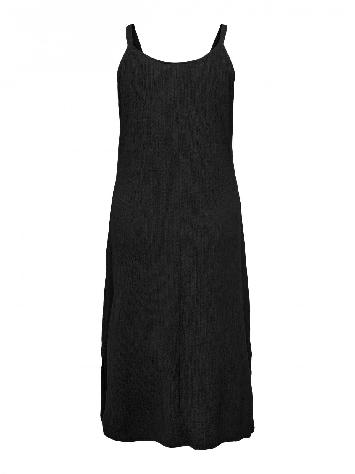 온리 빅사이즈 쿨터치 저지 미디 원피스 15346163_2161 BLACK / BLACK - 상세 이미지 4
