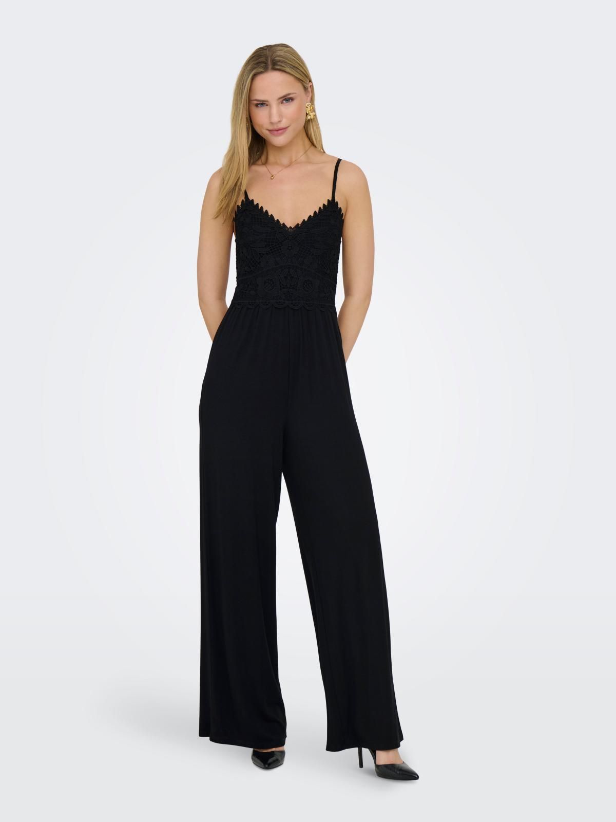 온리 레이스 스트랩 블랙 점프수트 15355134_2161 BLACK / BLACK - 상세 이미지 5