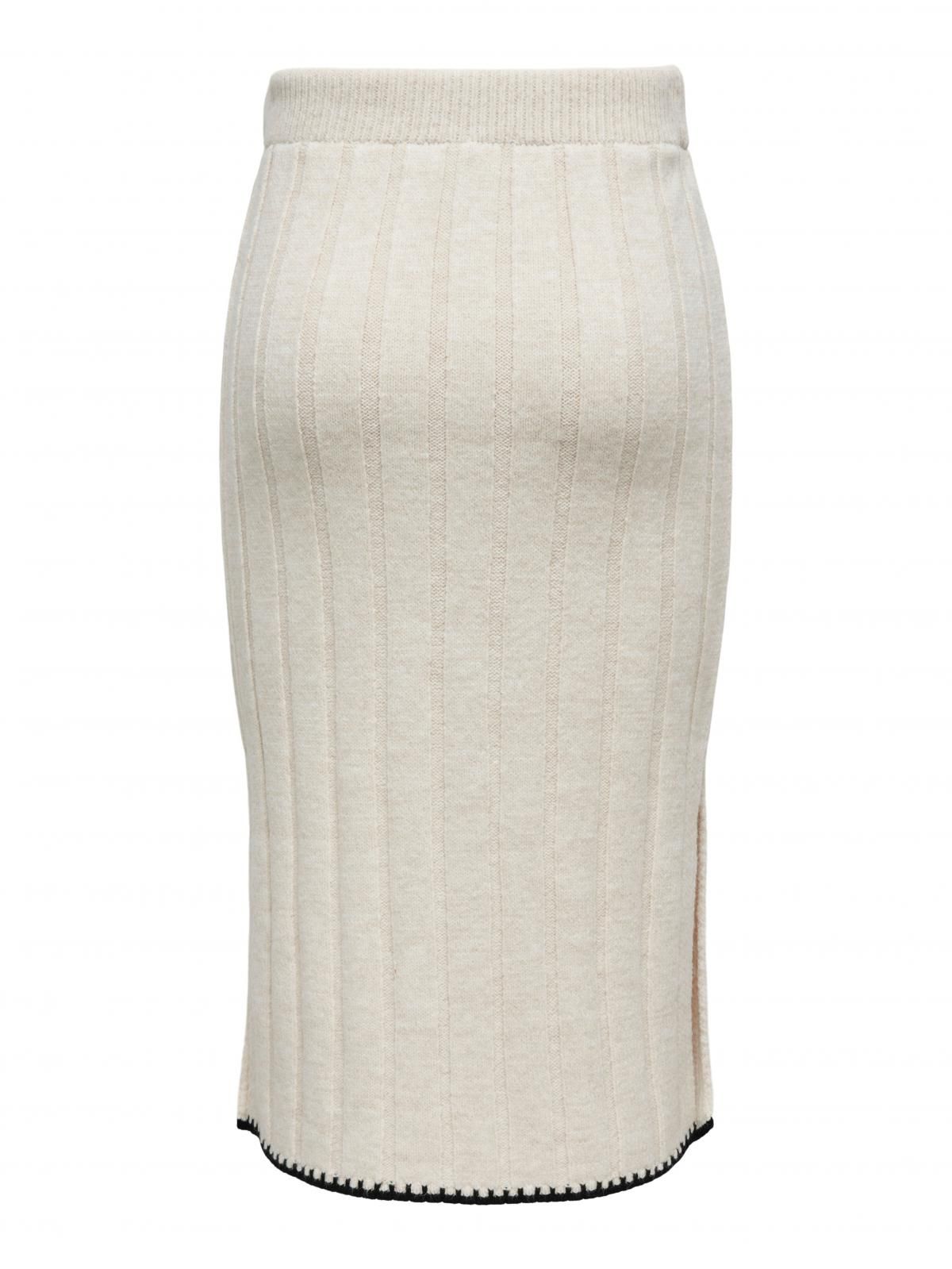 온리 니트 슬릿 미디 스커트 15330190_115_1131878 BEIGE / PUMICE STONE - 상세 이미지 4