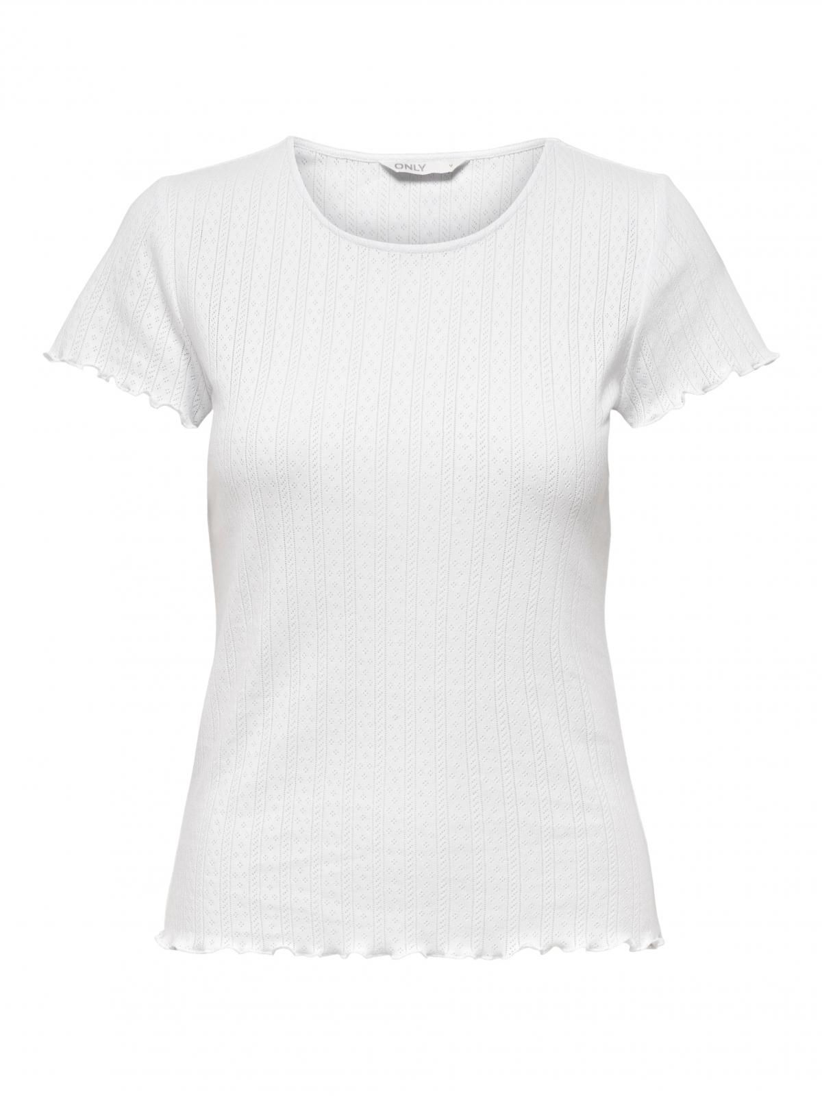 온리 베이직 코튼 라운드넥 반팔 티셔츠 15256154_2206 WHITE / WHITE - 상세 이미지 3