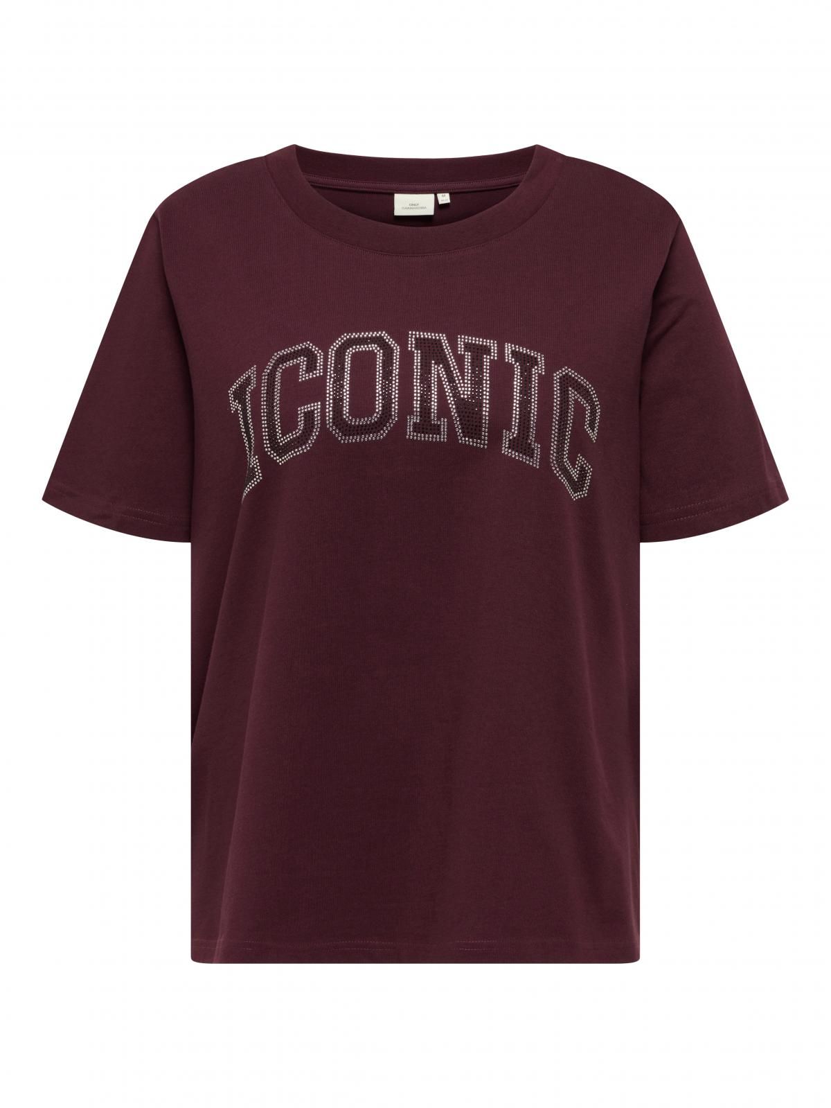 온리 빅사이즈 레터링 반팔 티셔츠 15358653_1010_1223061 PURPLE / WINETASTING - 상품 이미지