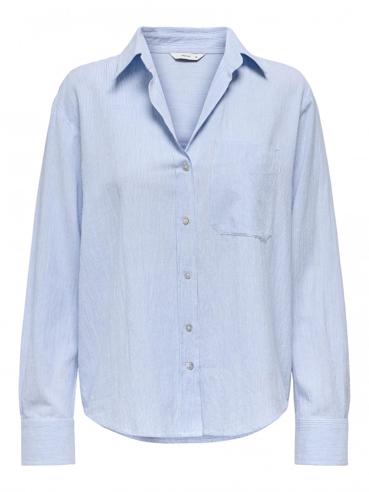온리 베이직 스트라이프 긴팔 셔츠 코튼 15338944_1243_1155677 BLUE / CASHMERE BLUE - 상세 이미지 4