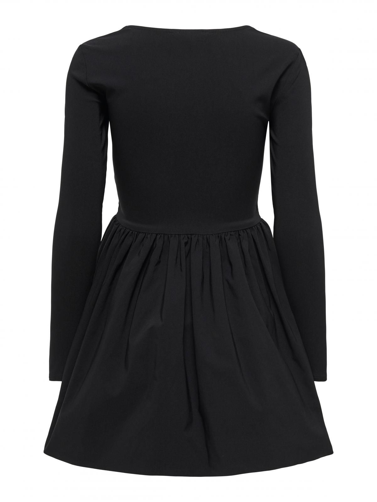 온리 스퀘어넥 미니 원피스 블랙 15365066_2161 BLACK / BLACK - 상세 이미지 4