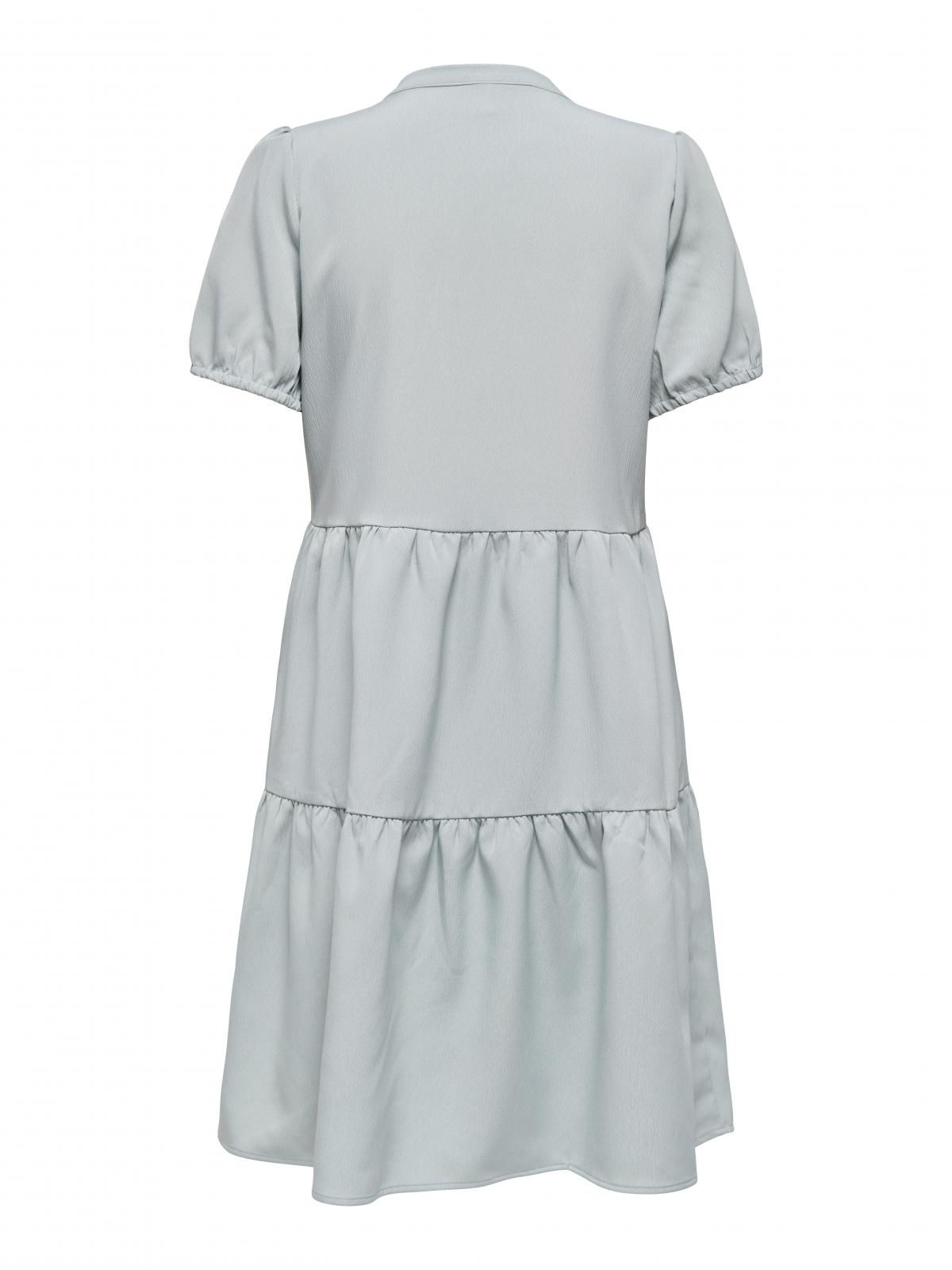 온리 브이넥 반팔 미니 원피스 15342649_1461 TURQUOISE / ABYSS - 상세 이미지 5