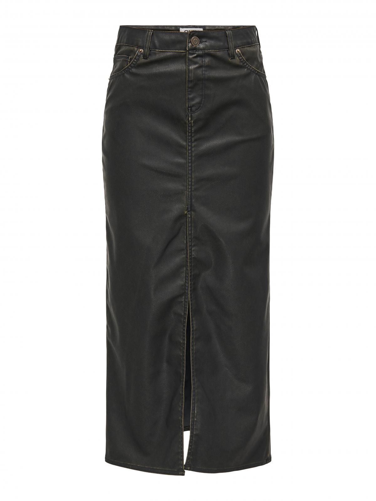 온리 하이웨이스트 슬릿 롱 스커트 15337736_2161_1152805 BLACK / BLACK - 상세 이미지 3