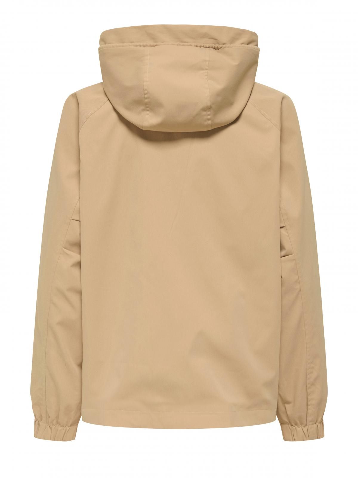온리 테크니컬 베이지 하이넥 버튼 재킷 15354447_240 BROWN / TANNIN - 상세 이미지 5
