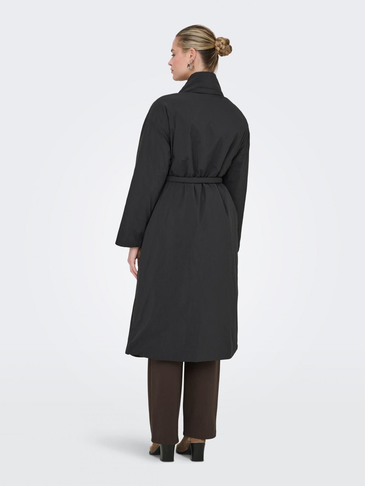 온리 벨티드 롱 패딩 코트 15353154_2161 BLACK / BLACK - 상세 이미지 2