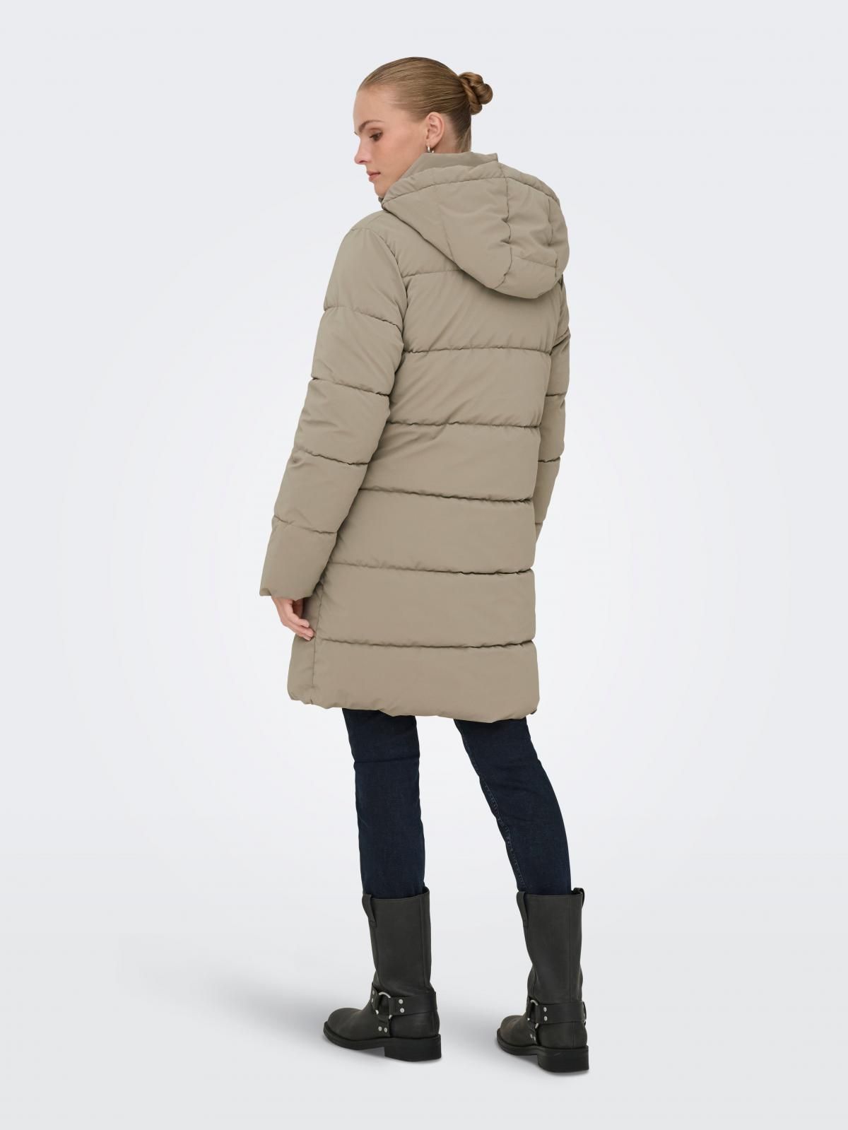 온리 베이직 후드 롱 패딩 점퍼 15370005_119 GREY / BRINDLE - 상세 이미지 2