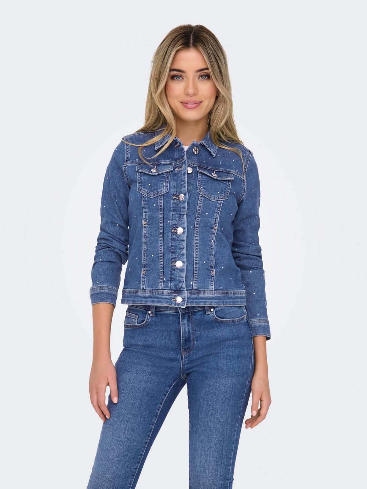 온리 트렌디 데님 숏 재킷 15347091_2115_1181570 BLUE / MEDIUM BLUE DENIM - 상품 이미지