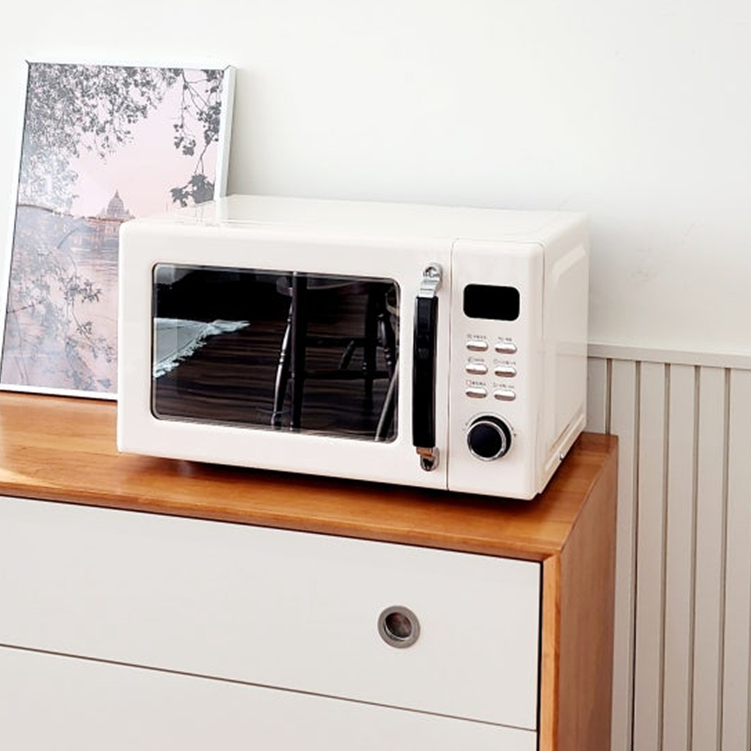 풀무원 레트로 전자식 전자레인지 20L MS20D0TC (크림베이지)