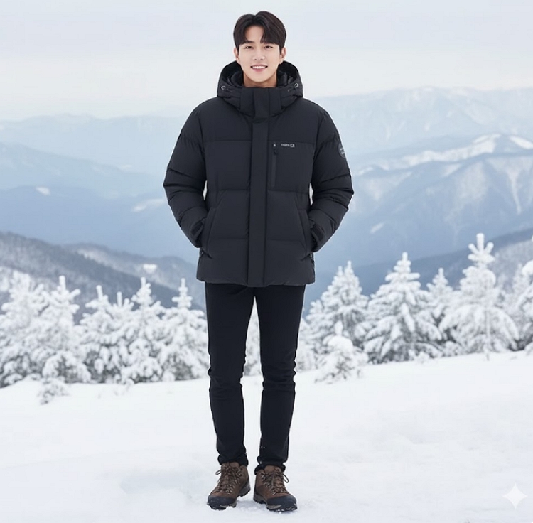 네파 남여공용 겨울 커플룩 미들 덕다운 아웃도어 다운점퍼 패딩자켓 - 상세 이미지 4