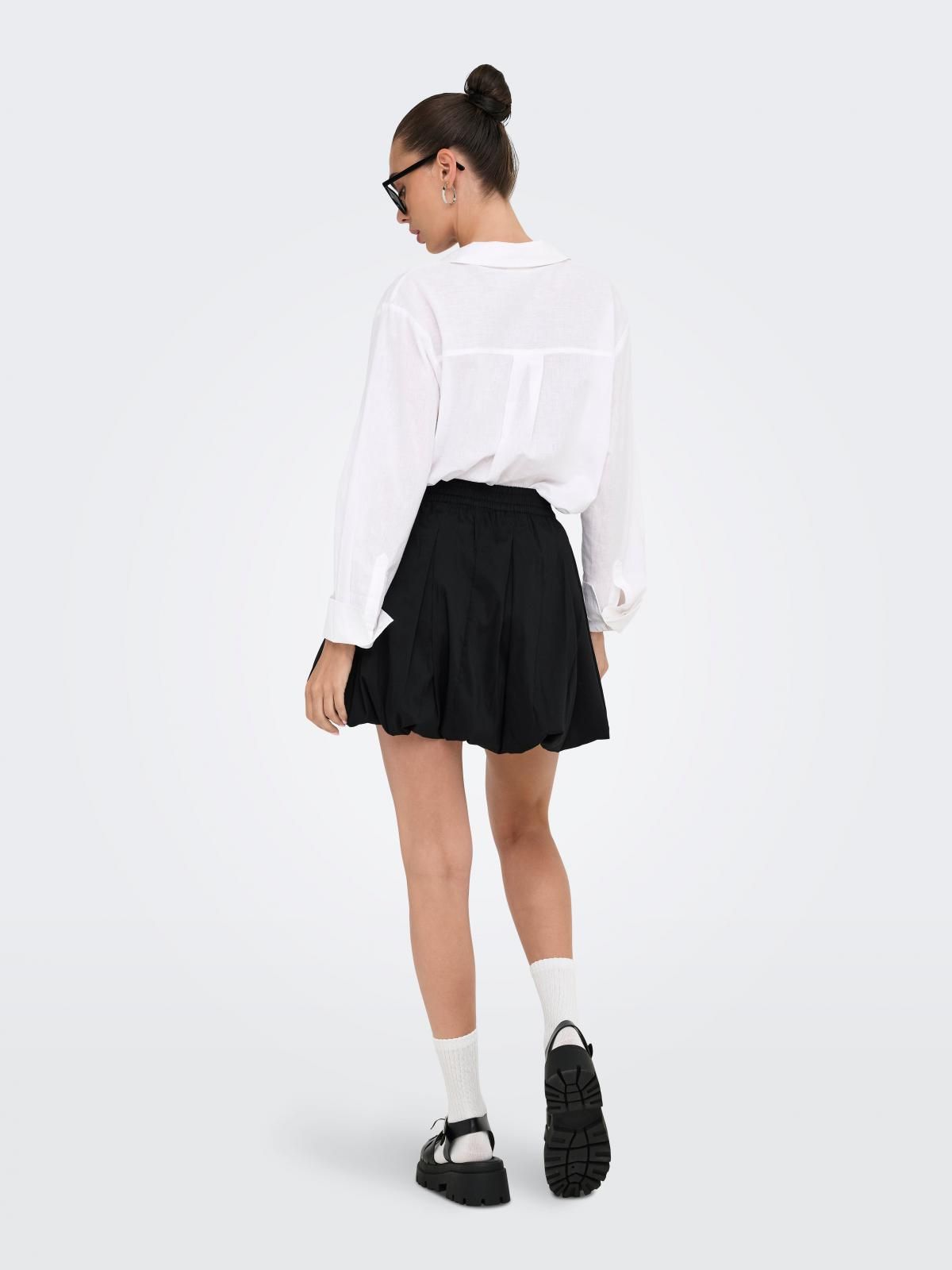 제이디와이 하이웨이스트 볼륨 미니 스커트 15357582_2161 BLACK / BLACK - 상세 이미지 2