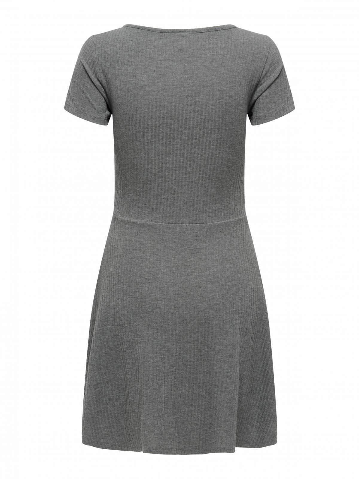 온리 베이직 저지 미니 원피스 반팔 15367582_142 GREY / CASTOR GRAY - 상세 이미지 4
