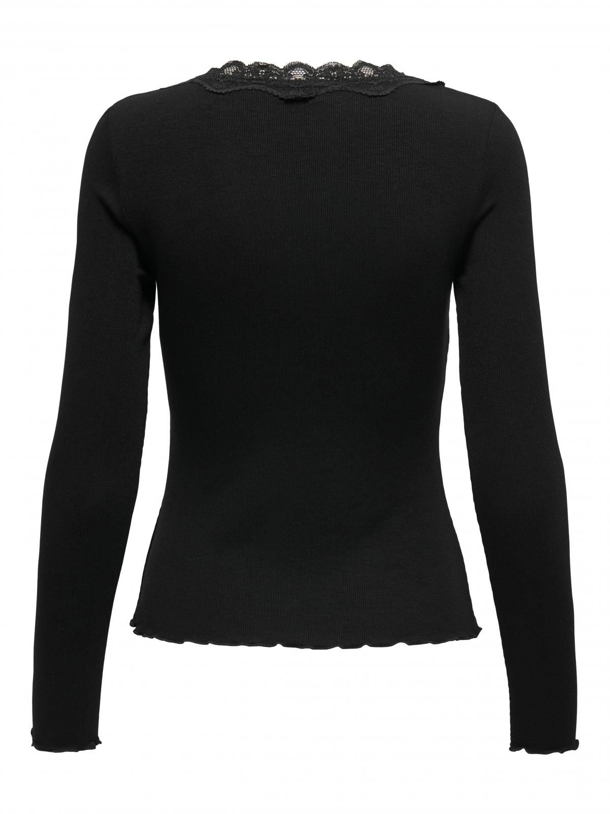 제이디와이 레이스 브이넥 페미닌 블라우스 15373372_2161 BLACK / BLACK - 상세 이미지 4