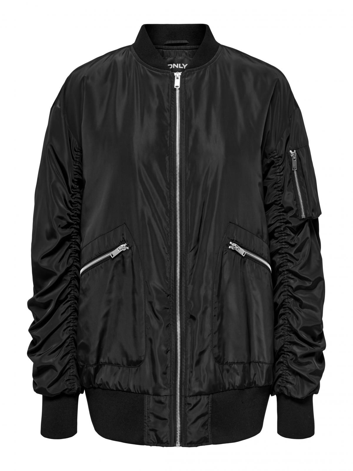 온리 테크니컬 베이직 블랙 봄버 재킷 15321252_2161 BLACK / BLACK - 상세 이미지 3
