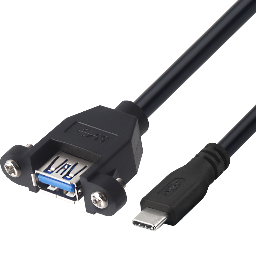 강원전자 넷메이트 USB3.0 연장 CM-AF 판넬형 케이블 0.5m (블랙) NM-UCF305SB - 상세 이미지 2