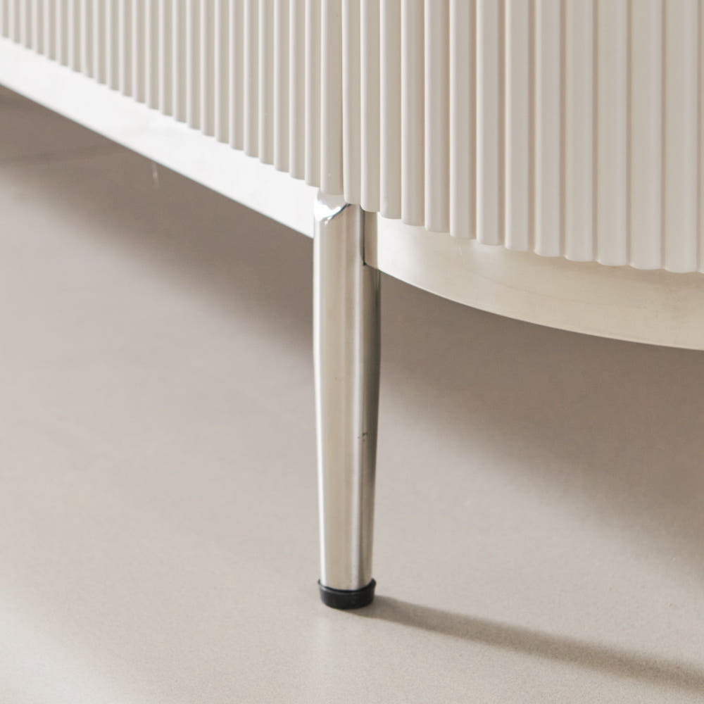 밀크 세라믹 템바보드 TV거실장 낮은 티비다이 티비장 2000, 화이트 실버