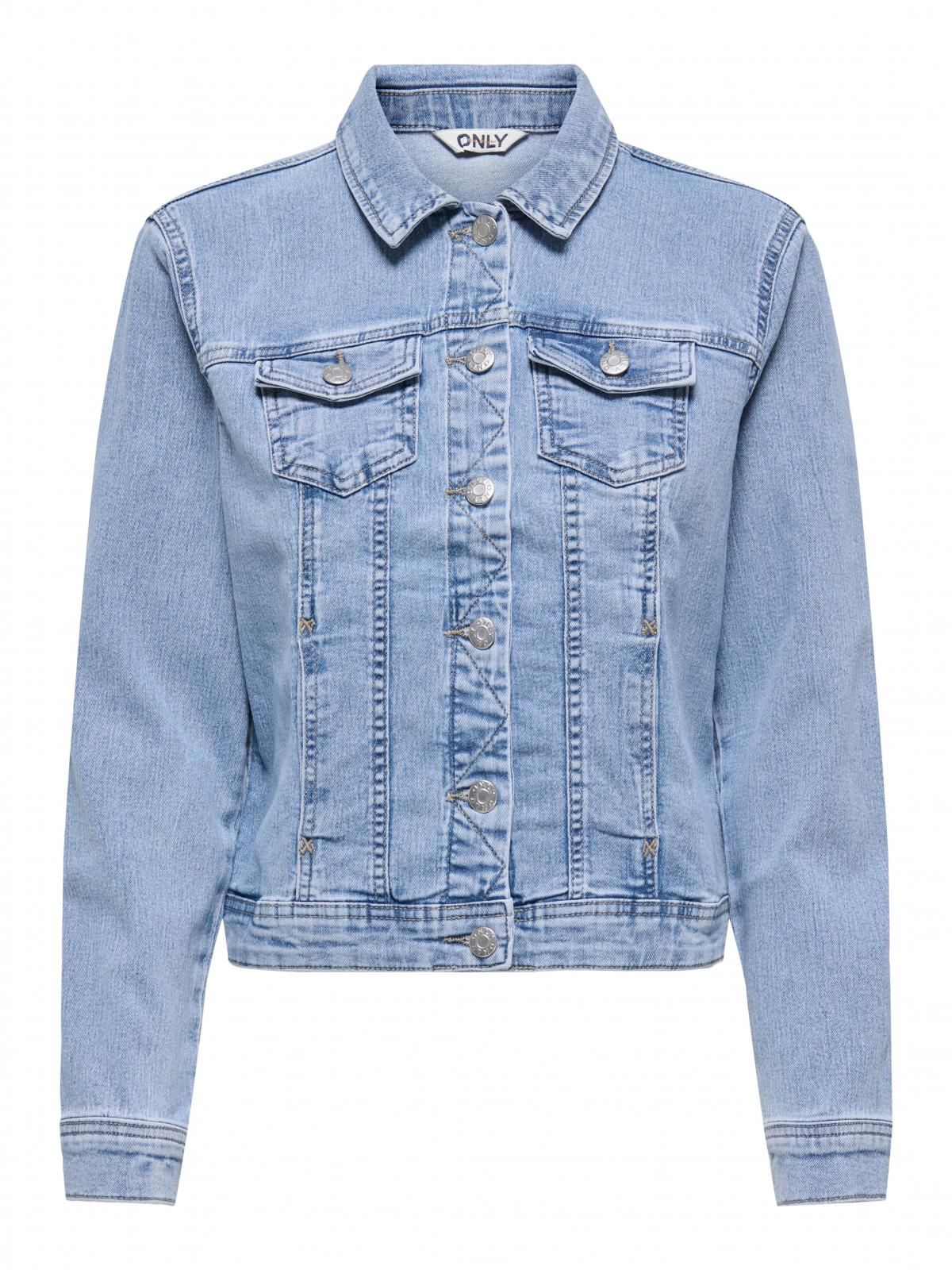 온리 빈티지 테크니컬 라이트 데님 재킷 15350326_2116 BLUE / LIGHT BLUE DENIM - 상세 이미지 4