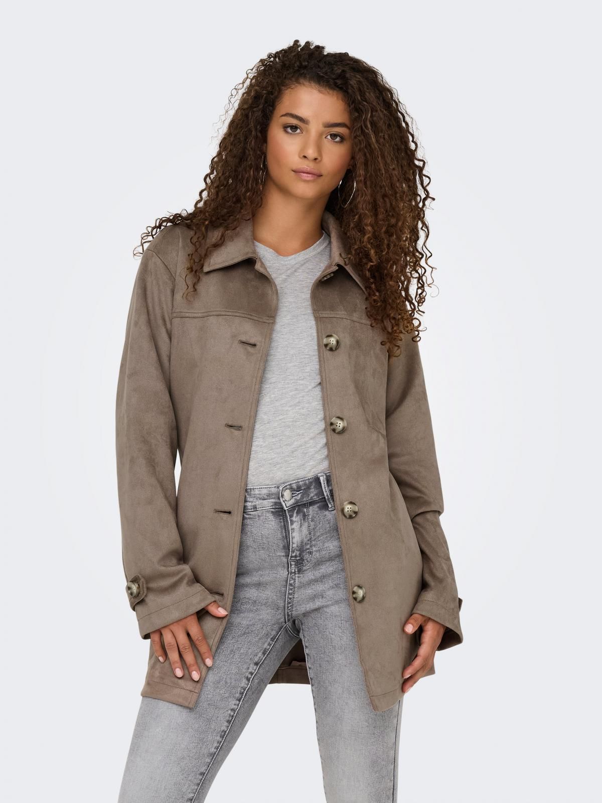 온리 테크니컬 벨티드 테일러드 재킷 15349200_120 GREY / WALNUT - 상품 이미지