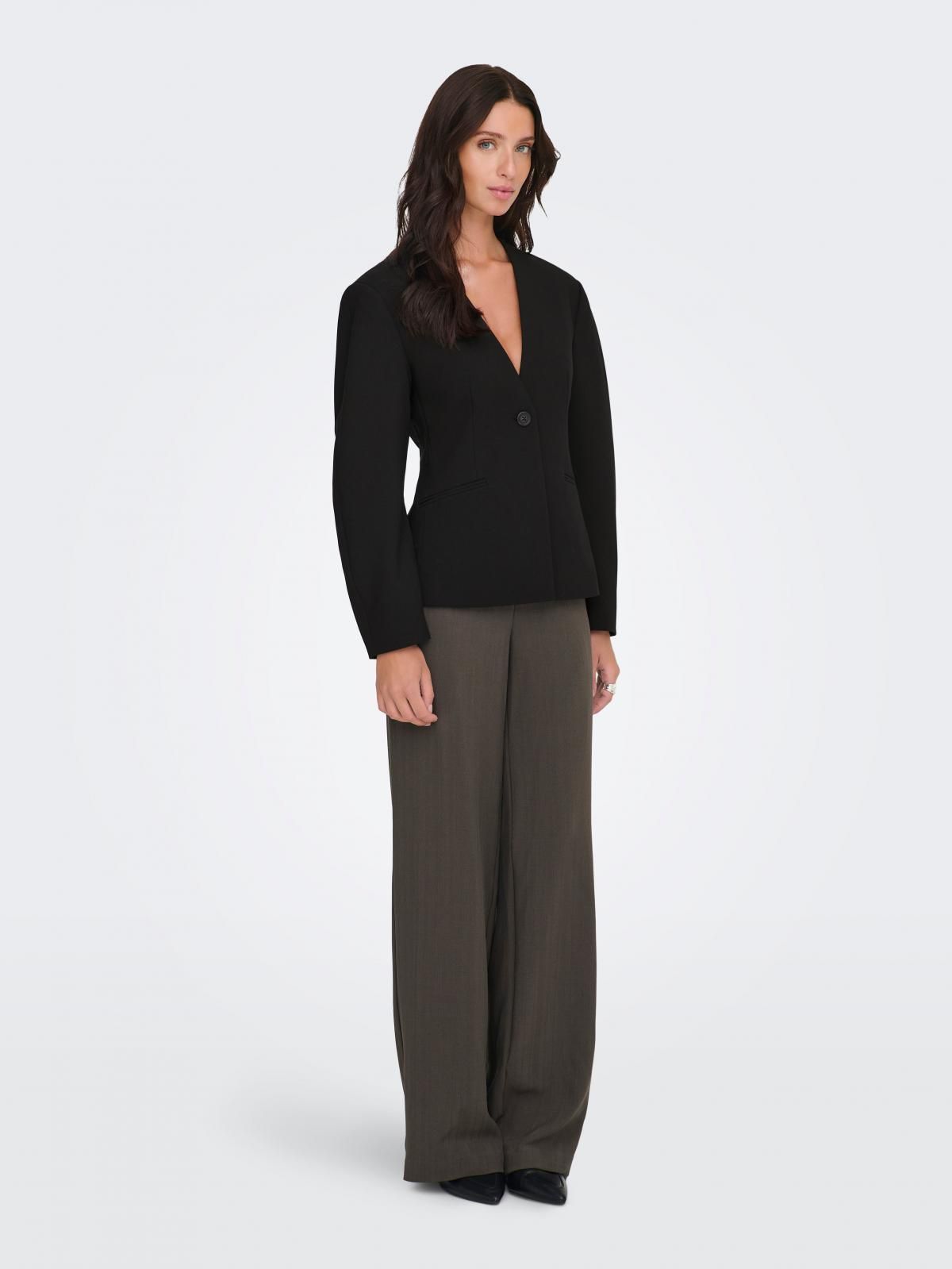온리 테일러드 베이직 블랙 블레이저 15364020_2161 BLACK / BLACK - 상세 이미지 5