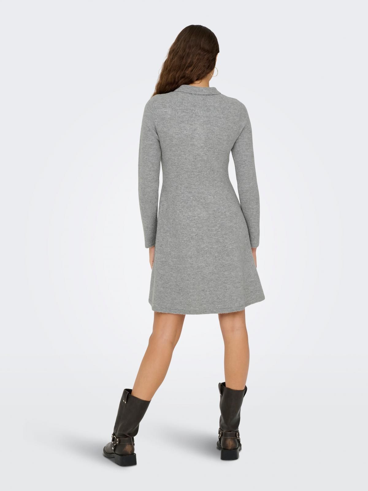 제이디와이 셔츠카라 니트 미니 원피스 15358260_2381 GREY / LIGHT GREY MELANGE - 상세 이미지 2