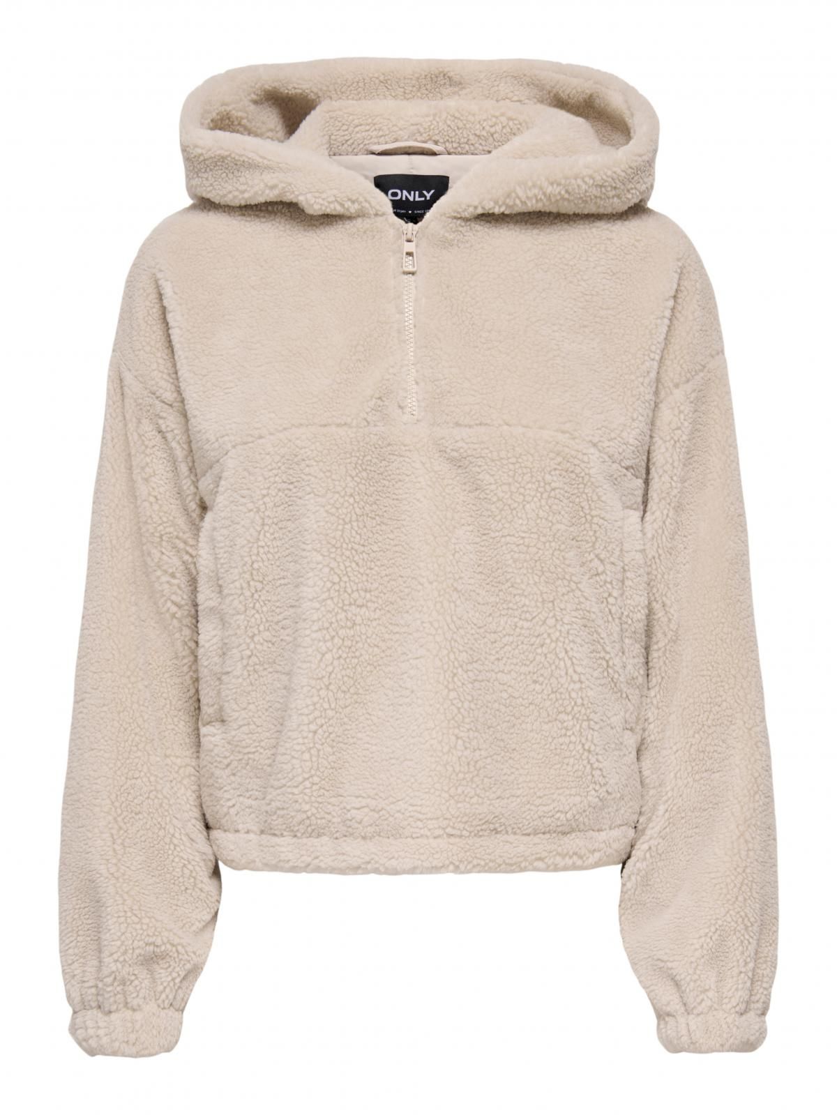 온리 테디 크롭 후드 재킷 15348632_115 BEIGE / PUMICE STONE - 상세 이미지 3