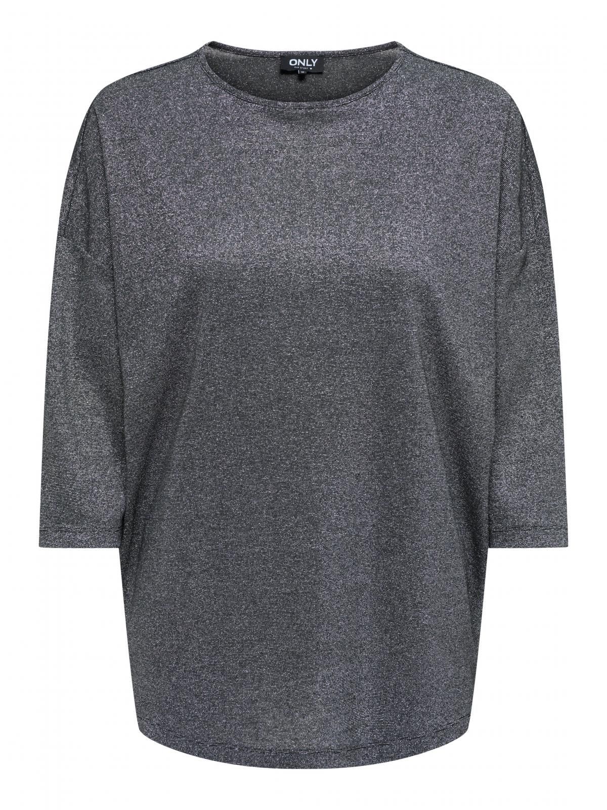 온리 글리터 레귤러핏 7부소매 티셔츠 15344697_2161_1232771 BLACK / BLACK - 상세 이미지 3