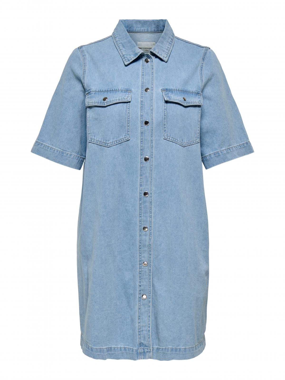 온리 커브핏 데님 미니 원피스 15349074_2116 BLUE / LIGHT BLUE DENIM - 상세 이미지 3