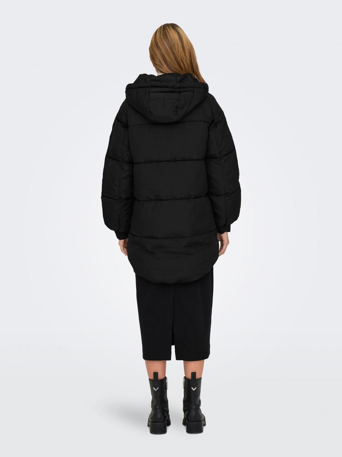 온리 테크니컬 방풍 후드 롱 패딩코트 15321963_2161 BLACK / BLACK - 상세 이미지 2