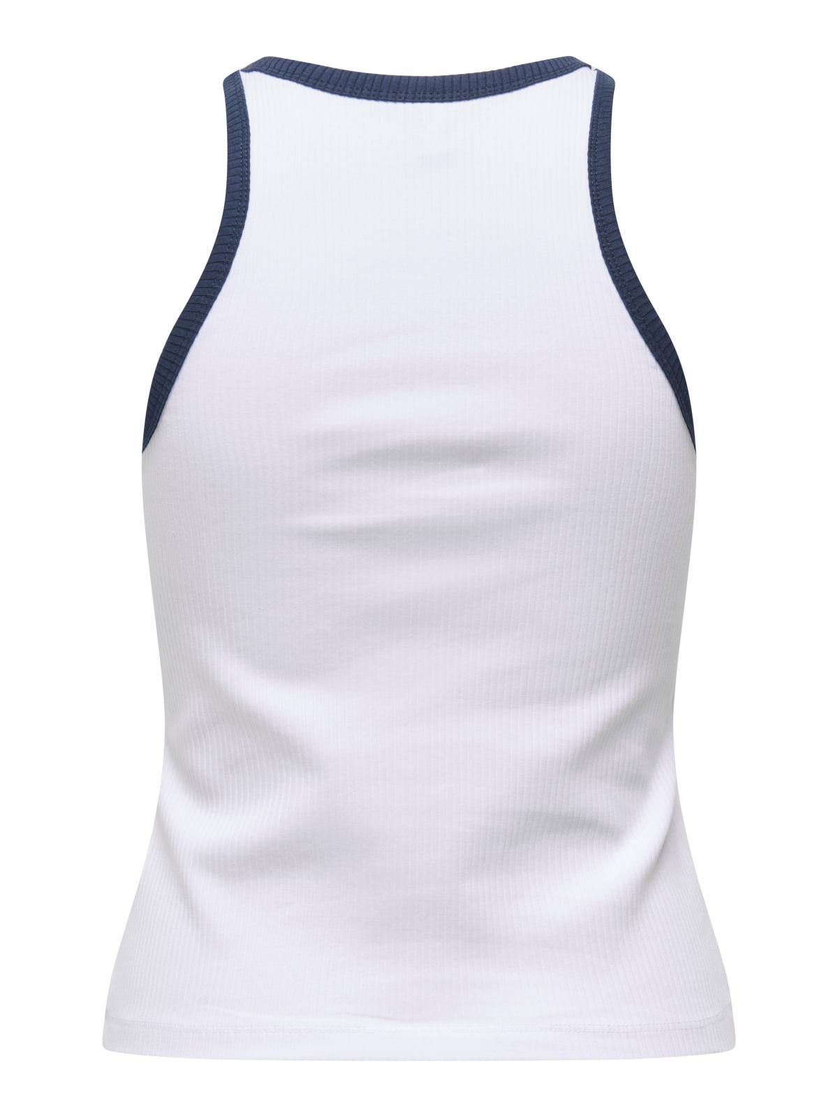 온리 베이직 배색 민소매 탱크탑 15351456_5_1211198 WHITE / BRIGHT WHITE - 상세 이미지 5