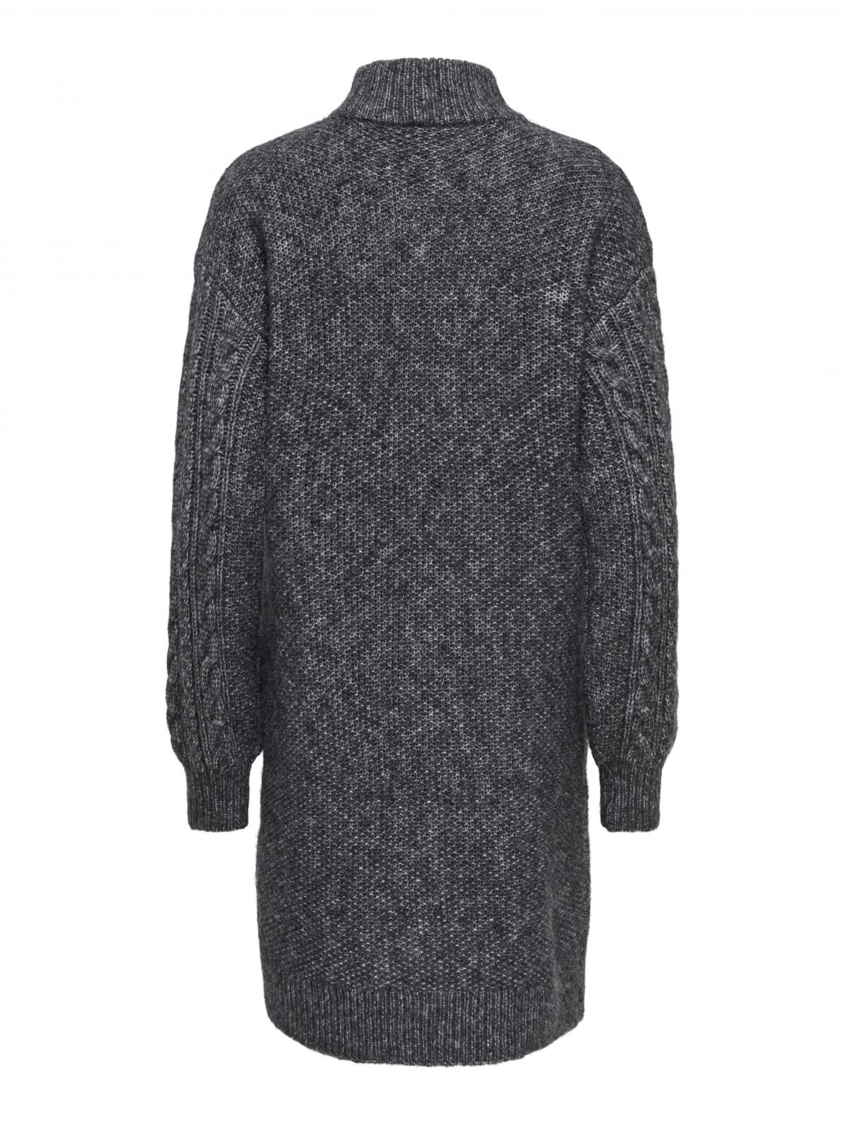온리 케이블 니트 하이넥 미니 원피스 15361752_2383 GREY / DARK GREY MELANGE - 상세 이미지 5