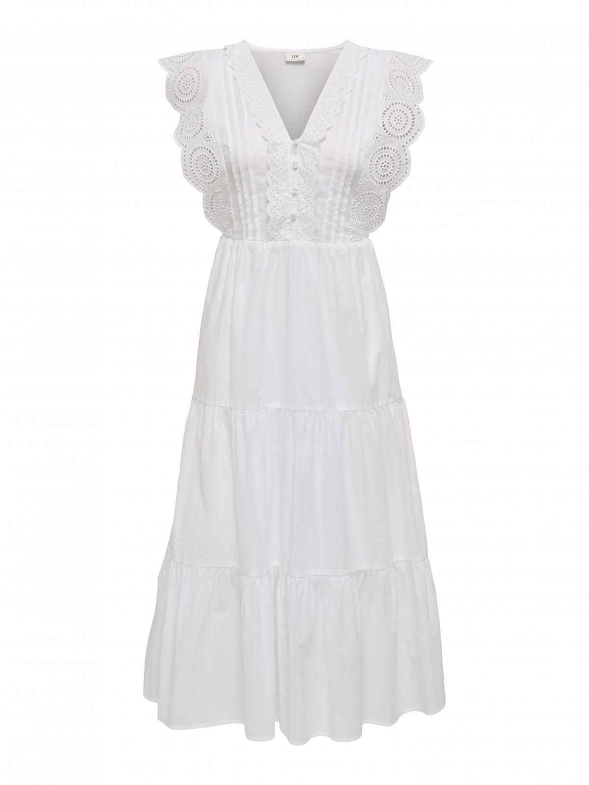 제이디와이 브이넥 플레어 미디 원피스 화이트 15350748_5 WHITE / BRIGHT WHITE - 상세 이미지 3