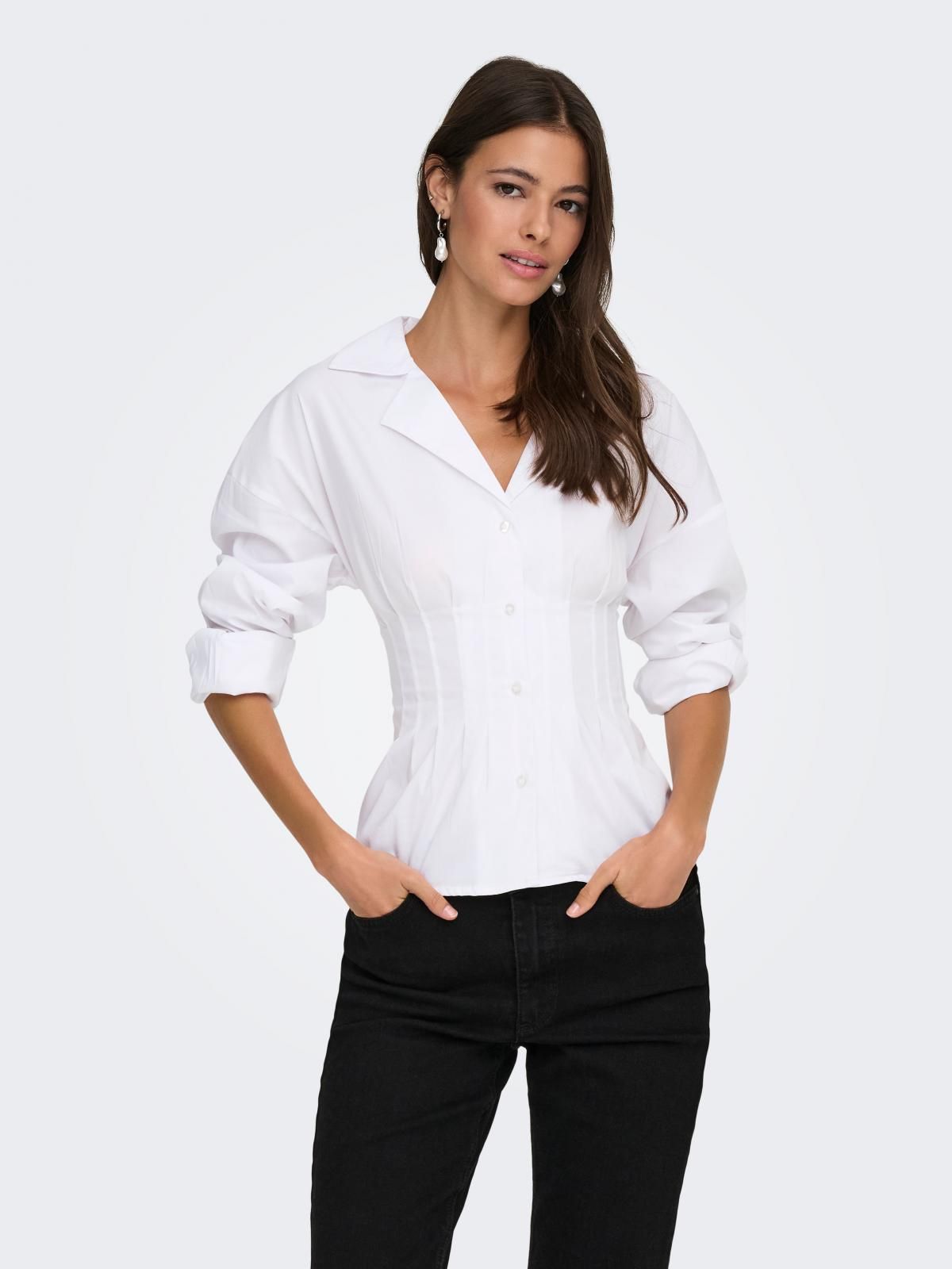 제이디와이 슬림핏 리조트카라 화이트 셔츠 15375041_2206 WHITE / WHITE - 상품 이미지
