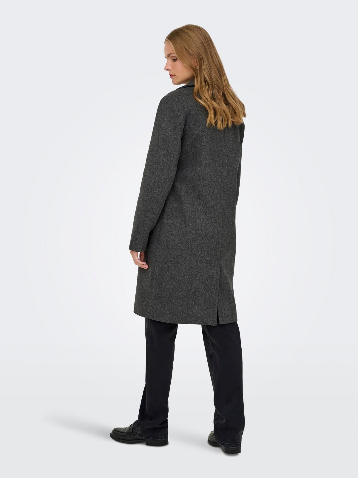 온리 클래식 더블브레스트 롱 코트 15349217_2383 GREY / DARK GREY MELANGE - 상세 이미지 3