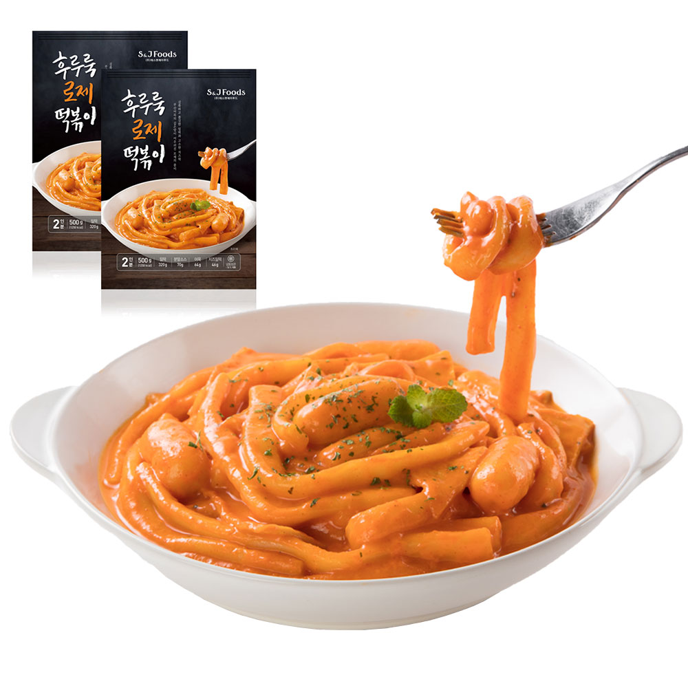 대용량 후루룩 로제 떡볶이 밀키트 24팩 간편조리 길쭉한 밀떡 - 상세 이미지 2