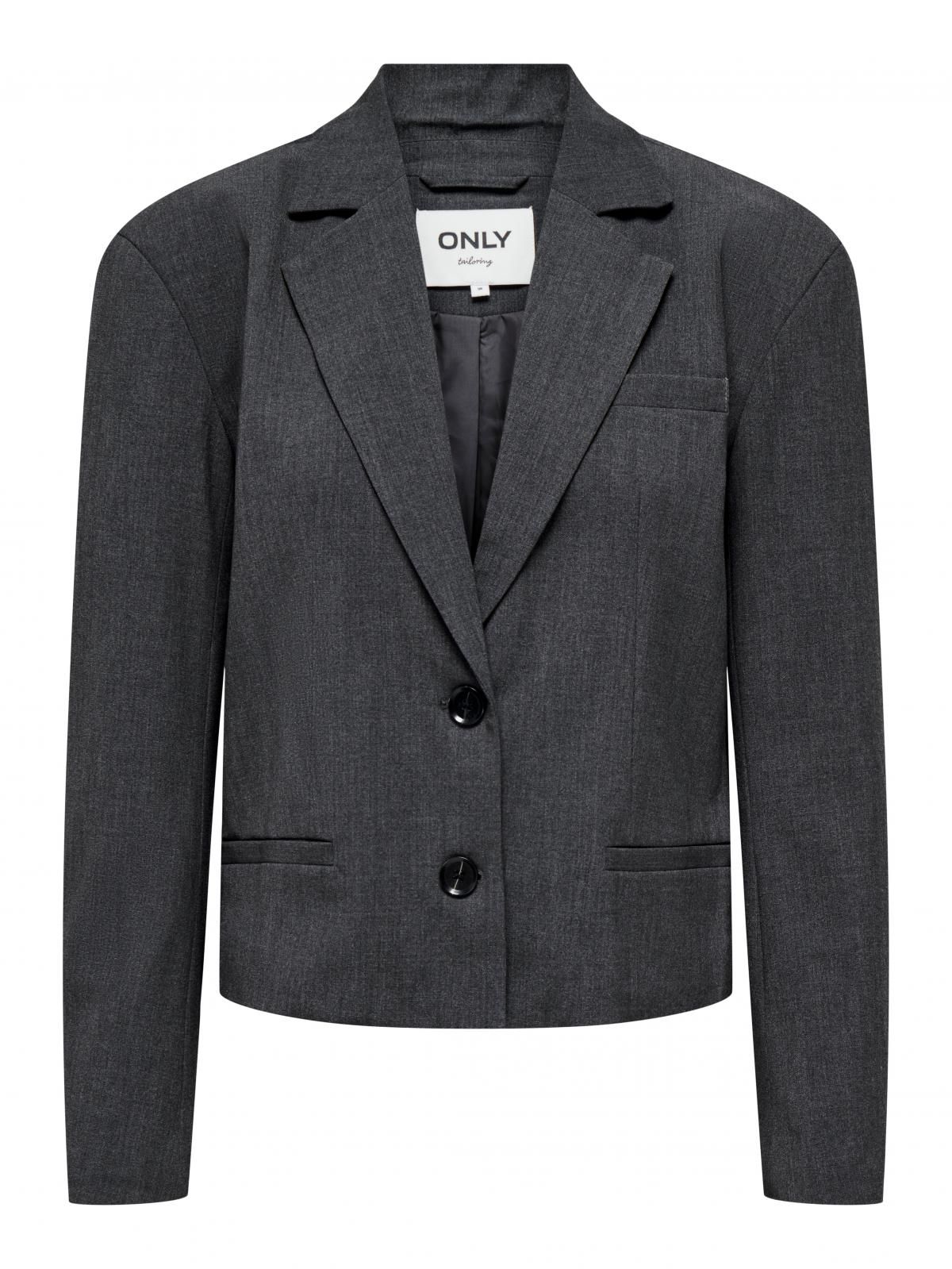 온리 크롭 테일러드 블레이저 15298708_2383 GREY / DARK GREY MELANGE - 상세 이미지 3