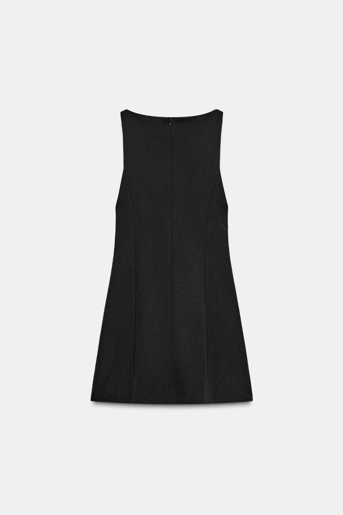 자라 리본 테크니컬 미니 원피스 3067/238 BLACK - 상세 이미지 5