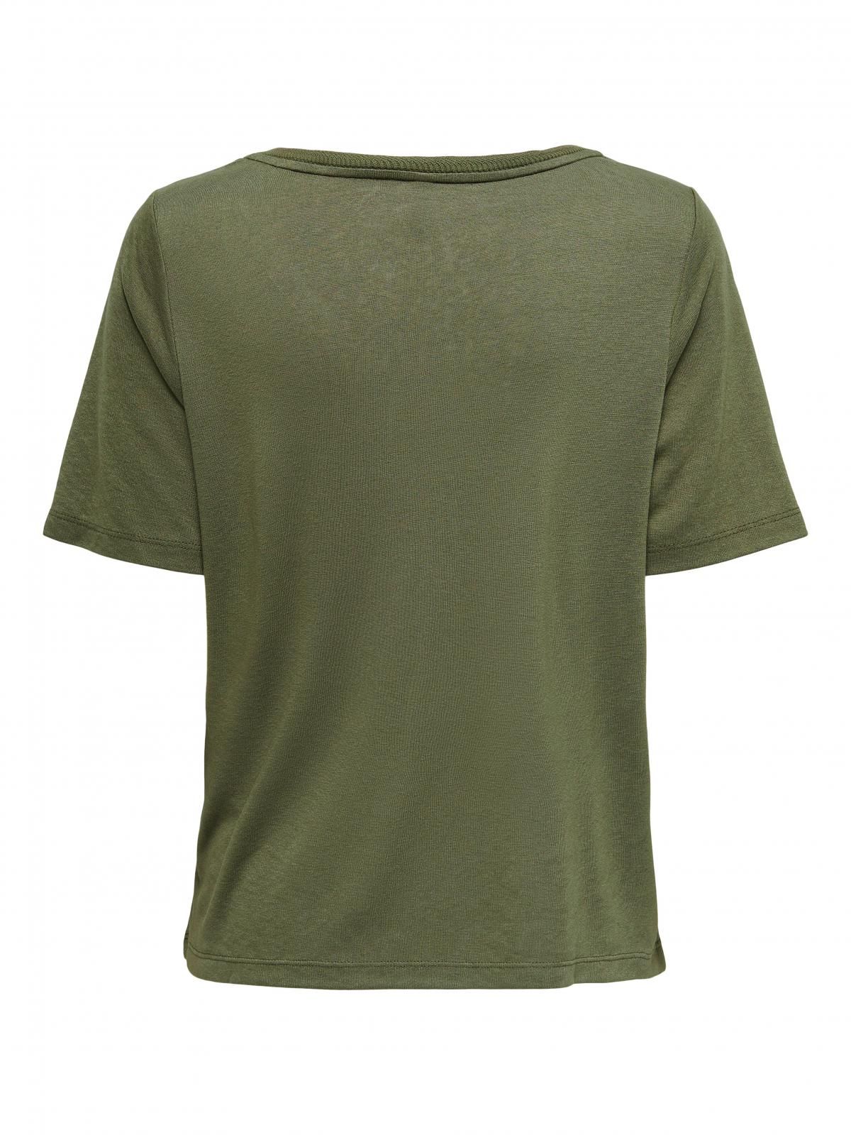 온리 데일리 베이직 브이넥 반팔 티셔츠 15257390_4263 GREEN / KALAMATA - 상세 이미지 5