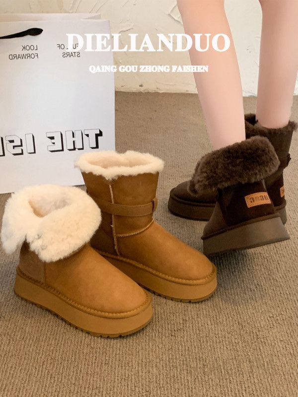 여성 겨울 스노우부츠 두꺼운 밑창과 안감으로 따뜻한 착용감 패딩부츠 스타일 겨울신발 - 상세 이미지 5
