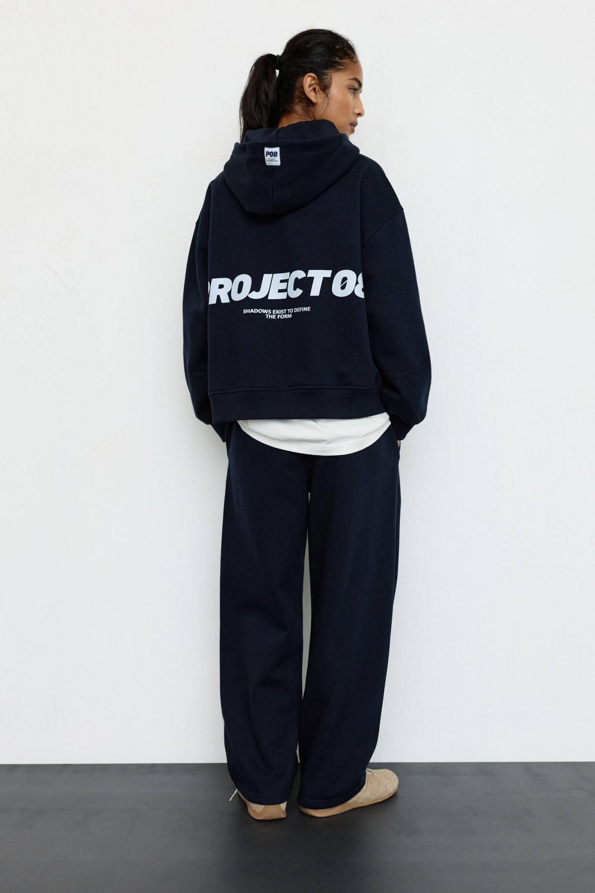 풀앤베어 네이비 그래픽 플리스 후드티 7560/363 NAVY - 상세 이미지 2