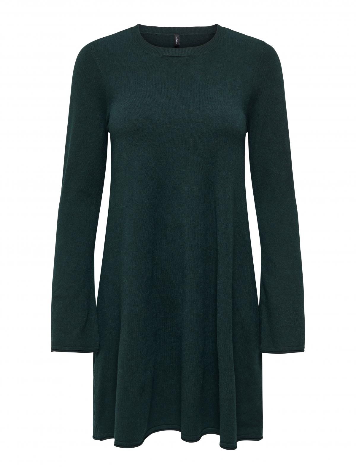 온리 니트 라운드넥 루즈핏 미니 원피스 15349936_2098 TURQUOISE / SCARAB - 상세 이미지 3