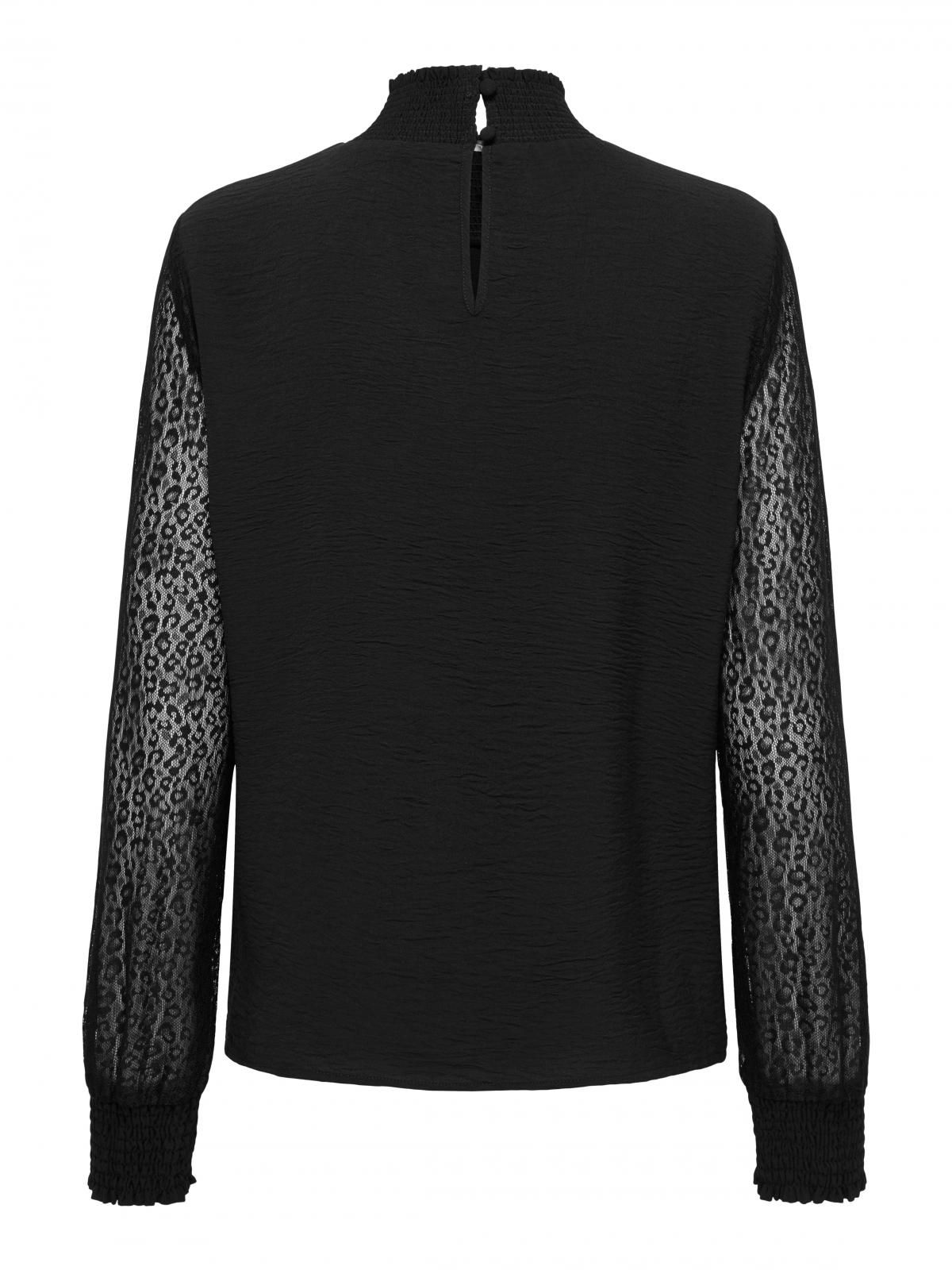 온리 레이스 하이넥 블랙 긴팔 탑 15367414_2161 BLACK / BLACK - 상세 이미지 4