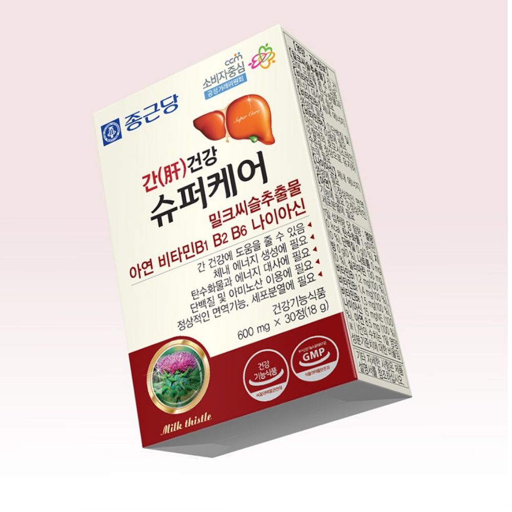 종근당 간건강 슈퍼케어 밀크시슬 리버골드 밀크씨슬 복용시간 씨르마린 30정, 3개 - 상세 이미지 3