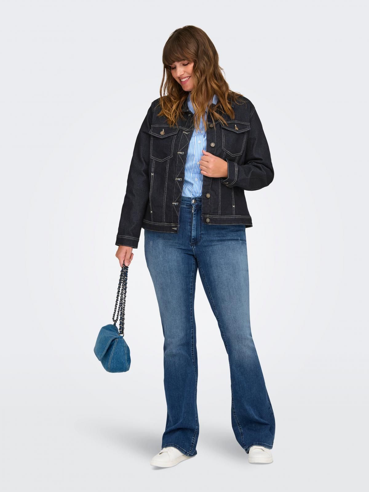 온리 테크니컬 스티치 데님 재킷 15333100_2114 BLUE / DARK BLUE DENIM - 상세 이미지 5