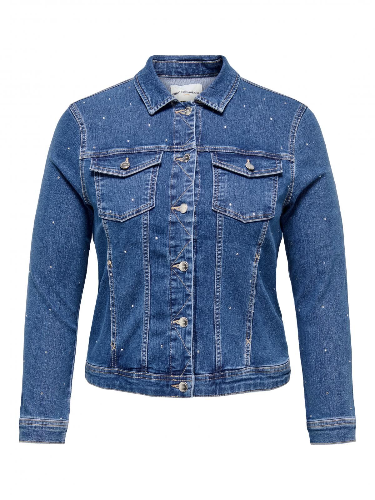 온리 빅사이즈 펄 장식 데님 재킷 15351337_2115_1195317 BLUE / MEDIUM BLUE DENIM - 상세 이미지 3
