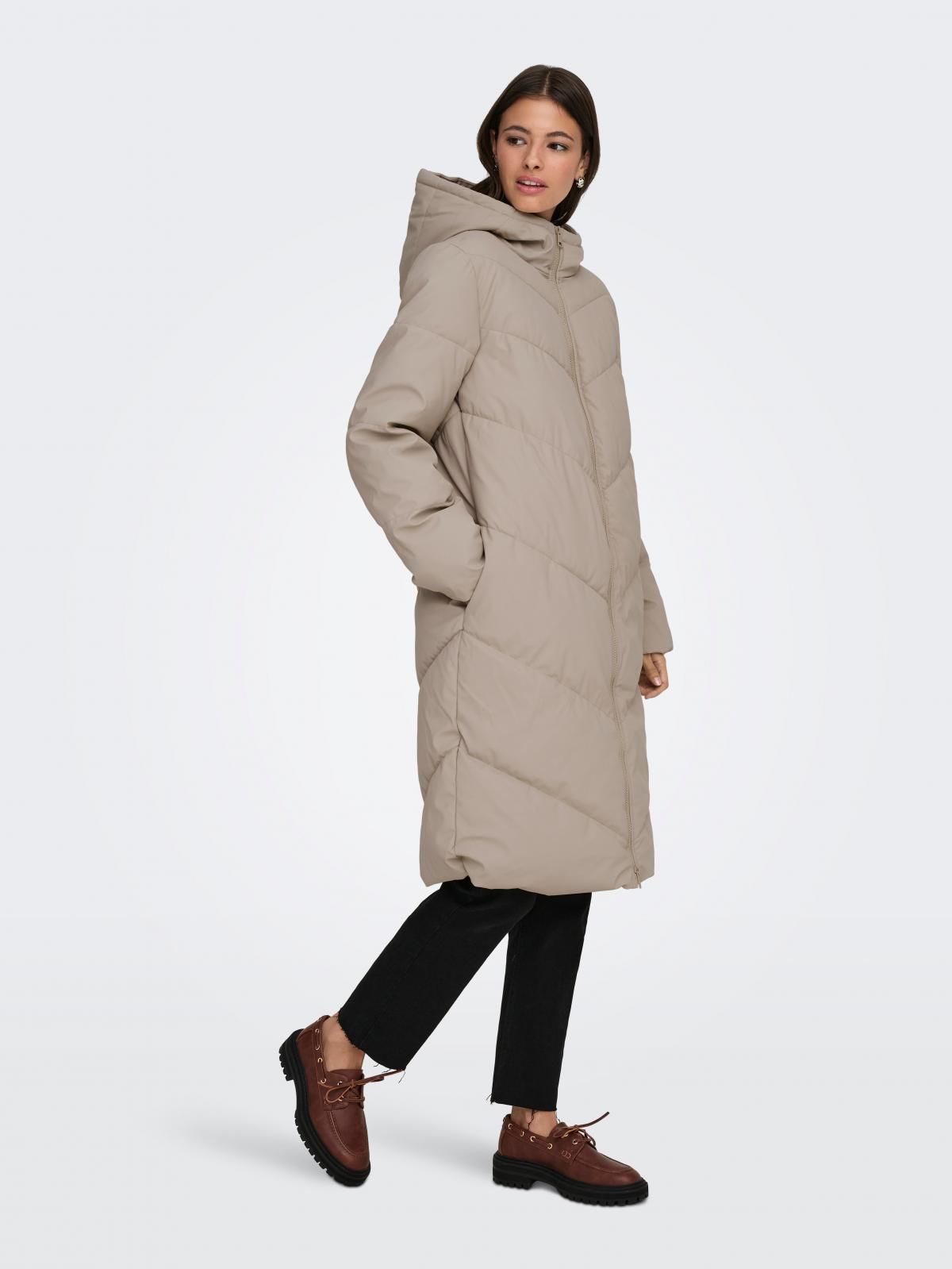 제이디와이 웜 테크니컬 롱 후드 패딩코트 15217556_116 WHITE / SIMPLY TAUPE - 상세 이미지 2